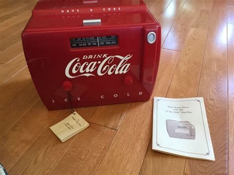 coca cola cooler am fm radio with booklet antique price guide details page