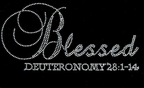 Blessed Deuteronomy 281 14 Religious Rhinestone Transfer Text Texas