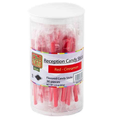 Red Reception Candy Sticks Cinnamon Wrapped Candy