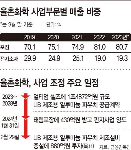 2차전지 소재 전환에 집중하는 율촌화학농심그룹 새먹거리로 급부상 아시아투데이