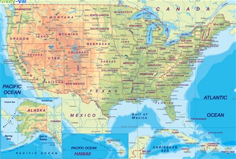 Printable Physical Map Of The United States Printable Us