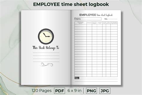 Employee Time Sheet Logbook Kdp Interior Graphic By Sadarong · Creative Fabrica