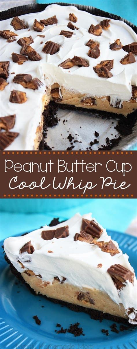 Creamy peanut butter 2 tbsp. Peanut Butter Cup Cool Whip Pie (Mostly Homemade Mom ...