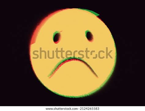 Sad Goofy Emoji Smile Drawn Simple Stock Illustration 2124265583