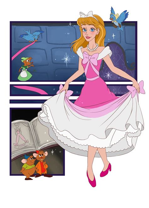 Cinderella In A Pink Dress By Konbaaza On Deviantart