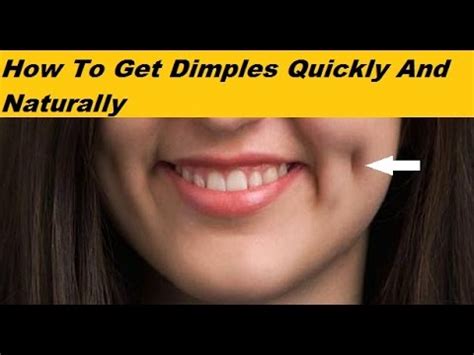 People with dimples always have at least one reason to smile about. How To Get Dimples Quickly And Naturally - YouTube