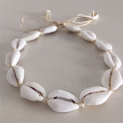 White Cowrie Shell Necklace Emmala