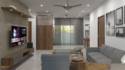 3bhk Apartment Interior Design 3d Model Animated Cgtrader