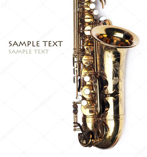 O melhor site de downloads de musicas online. close-up de um saxofone dourado lindo contra o fundo branco — Fotografias de Stock ...