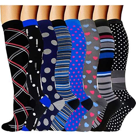 8 Pairs Compression Socks Women And Men Best Medicalnursinghikingtravel And Flight Socks Running