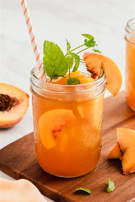 Peach Green Tea Peach Ice Tea Peach Juice Peach Fruit Fruit Tea