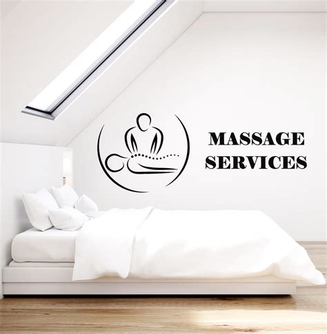 vinyl wall decal massage service relax procedure spa center health sti — wallstickers4you