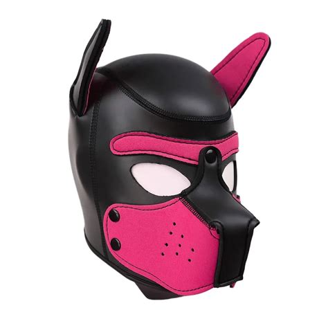 10 Color Ml Sexy Sex Mask Cosplay Dog Full Head Mask With Ears Soft
