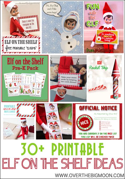 Elf on the shelf kissing booth free printable