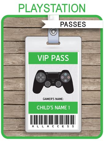 playstation party vip passes video game birthday party