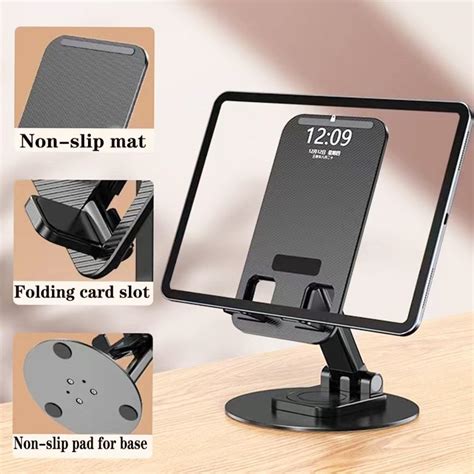 Portable Foldable Phone Stand 360 Degree Rotation Height Adjustable