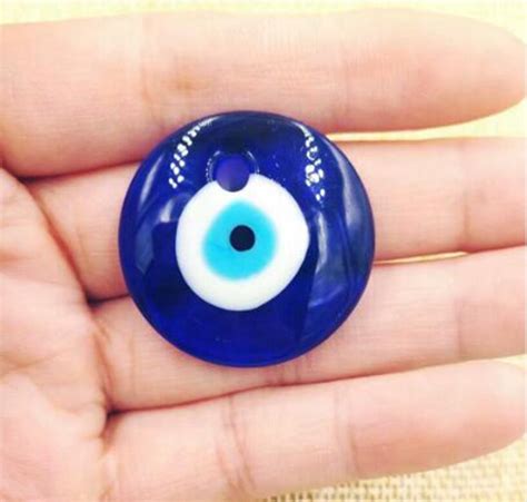 30mm Lucky Blue Glass Greek Turkish Evil Eye Amulet Pendant Charm
