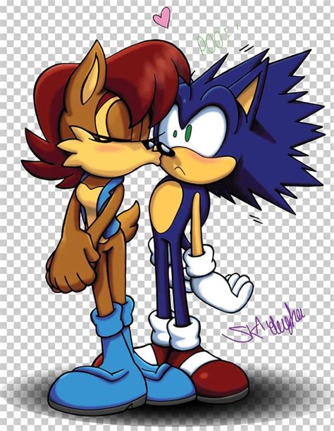 Sonic The Hedgehog Princess Sally Acorn Love Romance Kiss Png Anime
