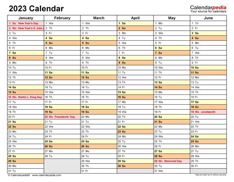 Printable 2023 Calendar Landscape Orientation Printable 2023 Calendar