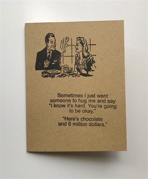 Funny Notecard Greeting Card Blank Inside Homemade Retro Card Etsy