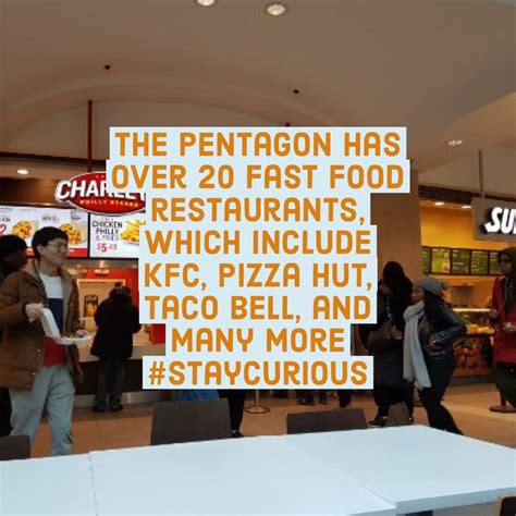 The Pentagon Has Over 20 Fast Food Restaurants Which Include Kfc