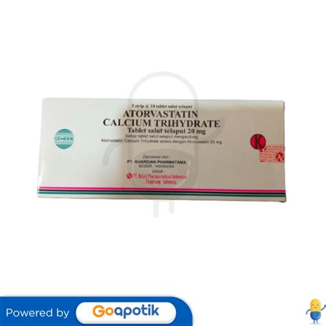 Atorvastatin Calcium Trihydrate Nulab 20 Mg Box 30 Tablet Kegunaan