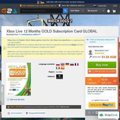 Grabbing your xbox live gold membership through microsoft can cost you $60 i. Xbox Live 12 Months GOLD for $51.23 @ G2A - OzBargain