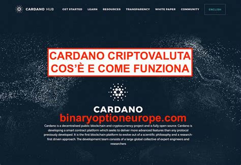 Cardano is a decentralised platform that will allow complex programmable transfers of value in a secure and scalable fashion. Cardano ADA criptovaluta valore cos'è come comprare ...