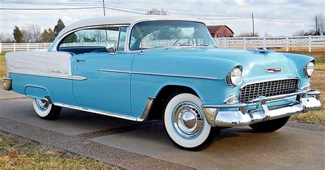 1955 Chevrolet Bel Air Sport Coupe Skyline Blue Indian Ivory