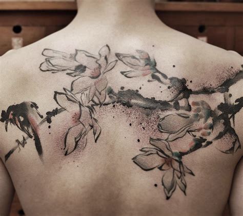 Traditional Chinese Ink Wash Translated Into Tattoos By Chen Jie