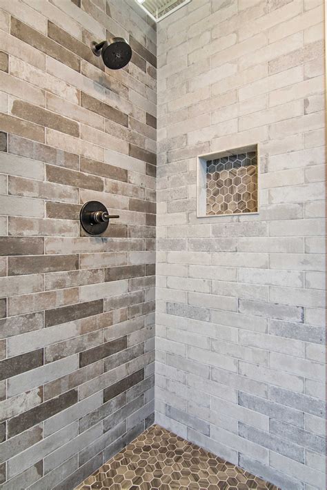Bathroom Brick Earth Tone Shower Tile Bricklane Olive Porcelain Wall And Floor Tile Https