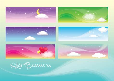 Beautiful Sky Banners Vector Art And Graphics