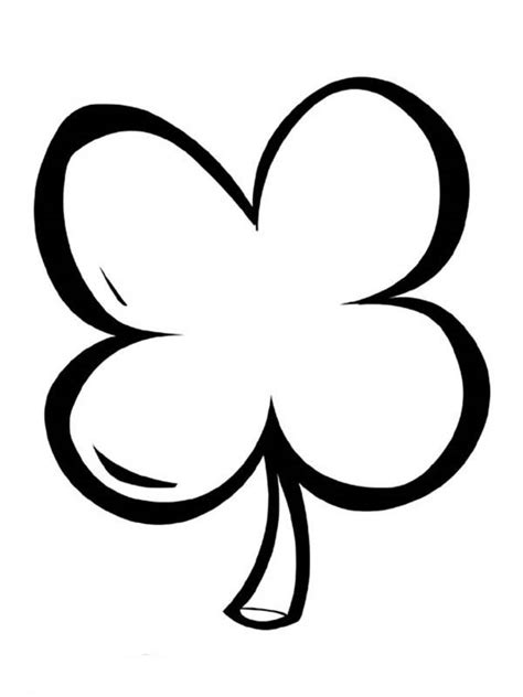 Four Leaf Clover Outline Free Download On Clipartmag