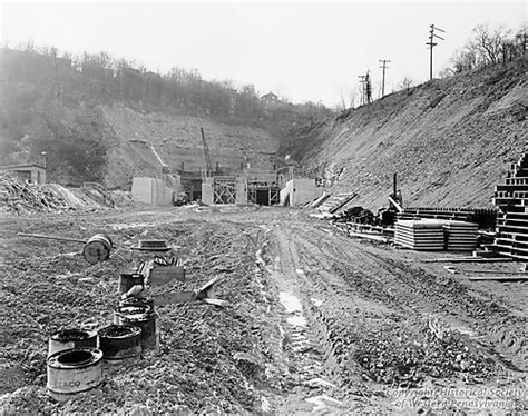 Squirrel Hill Tunnel Construction Historic Pittsburgh
