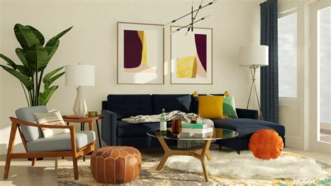 This can become tedious if one isn't careful to complement the home with either different room orientations, staggered heights/split or. Feminine-Chic Mid-Century Living Room | Mid-Century Modern ...
