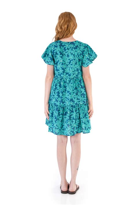 Ava Dress Daisy Blue Om Designs
