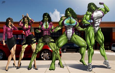 The Greatest She Hulk Transformation Ever By Reckoning5 On Deviantart