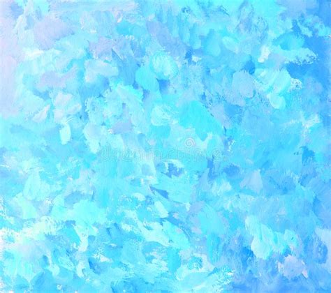 Abstract Bright Blue Brushstroke Painting Background Stock