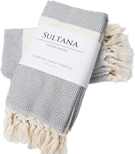Sultana Luxury Linens Turkish Hand Towels Set Of Organic