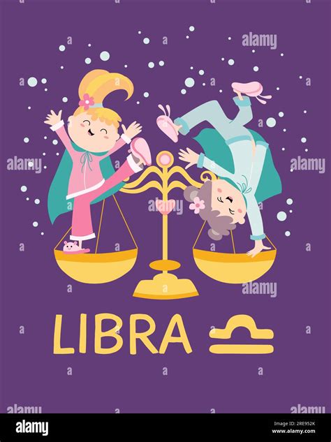 Cute Sign Zodiac Poster Flat Vector Illustration With Astrological