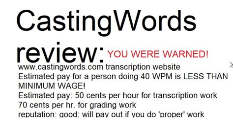 Castingwords Review In 2019 Youtube