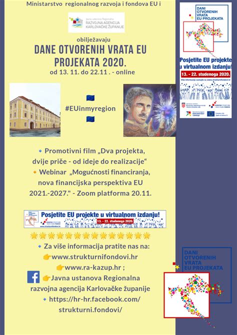 Dani Otvorenih Vrata Eu Projekata 2020 Javna Ustanova Regionalna