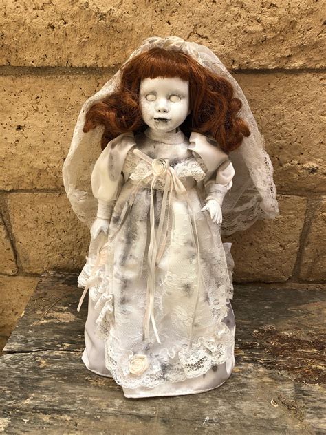 Ooak Smaller No Eyes Bride Gothic Creepy Horror Doll Art By Christie