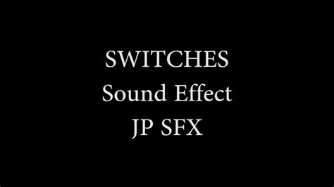 Switch Sound Effect On And Off Youtube