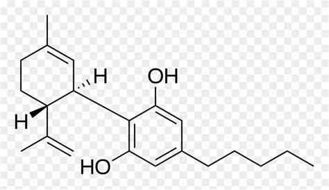 The Chemical Structure Of The Cannabinoid Cannabidiol Cbd Molecule