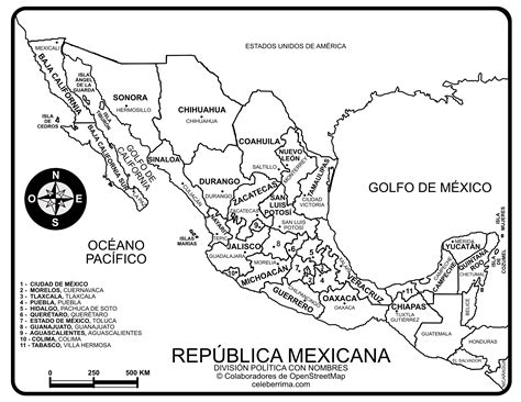 Bilden Schlie En Nachfolger Mapa Republica Mexicana Con Nombres Null