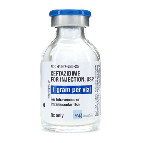 Ceftazidime For Injection 1gmvial Sdv 25 Vialstray Mcguff