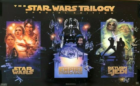 Star Wars Special Edition Quad Trilogy R 97 Original Rolled Movie