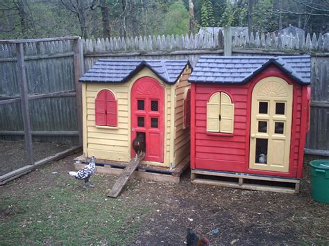 my upcycled playhouse chicken coops! | Building a chicken coop, Chicken