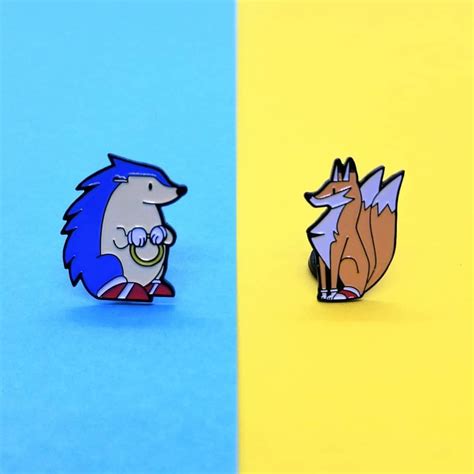 Sonic And Tails Irl Pins Are Available In My Etsy Shop They Re